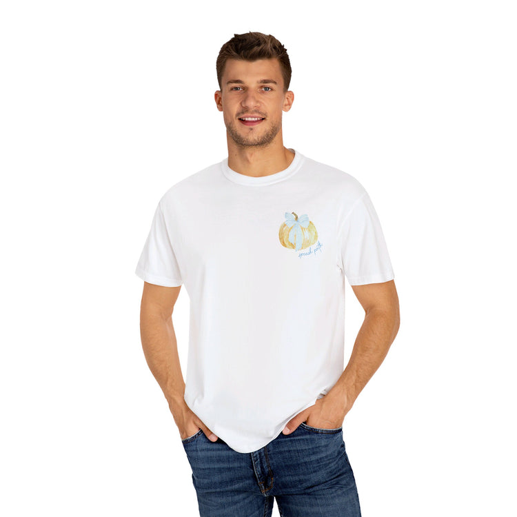 pumpkin speech path comfort colors tee