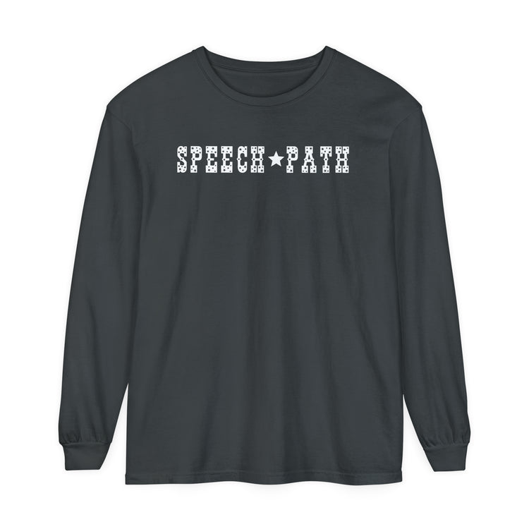 speech path western star comfort colors long sleeve tee