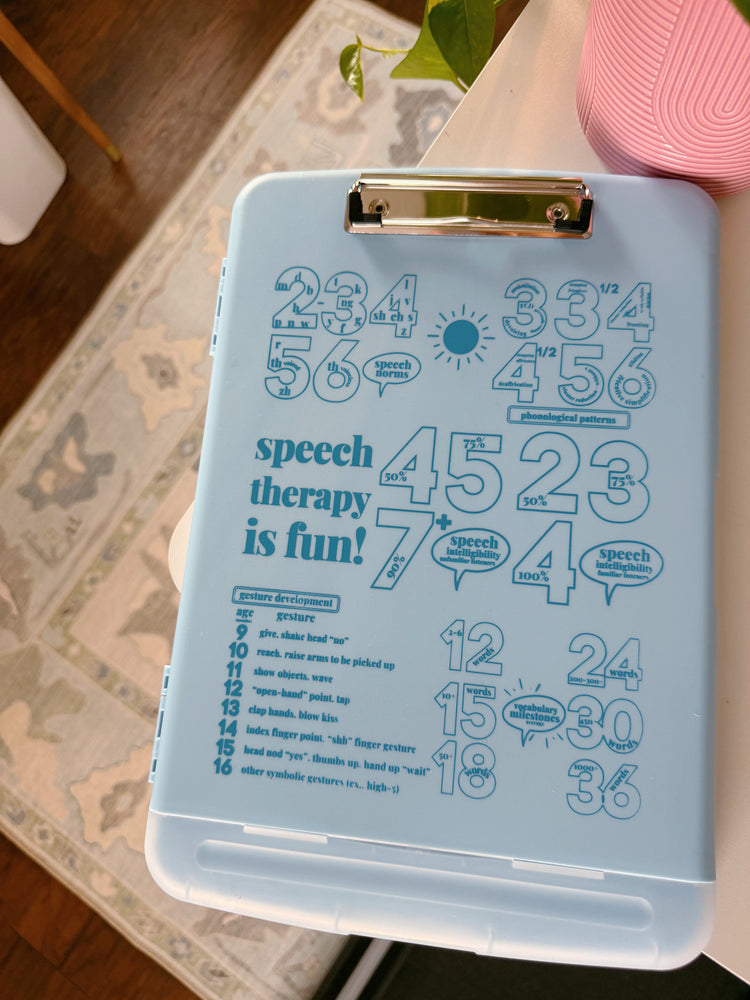 developmental norms storage clipboard