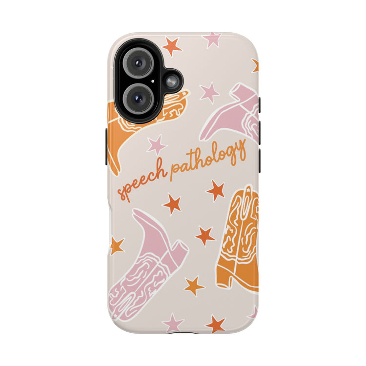 speech pathology boots iPhone case