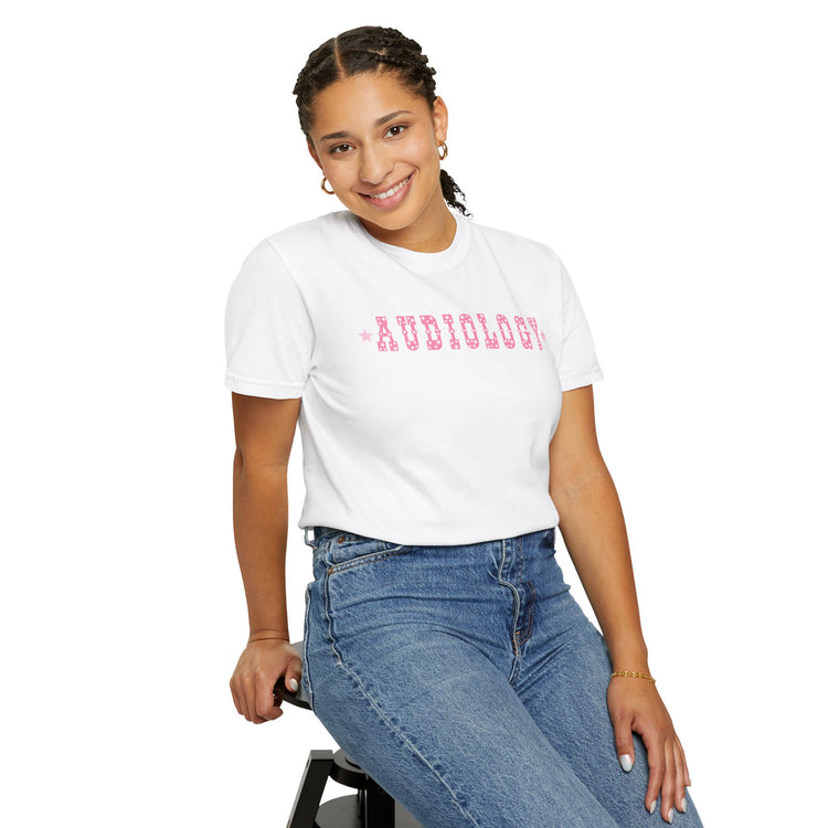 western star pink audiology comfort colors tee