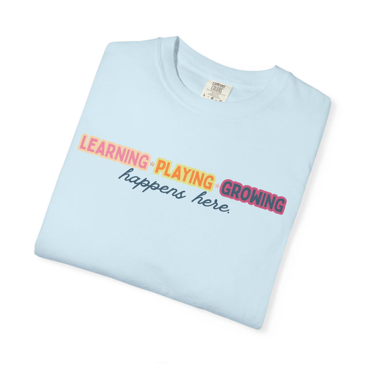learning playing growing comfort colors tee