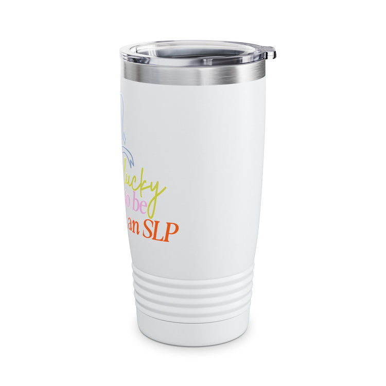 lucky to be an SLP dice 20oz insulated tumbler