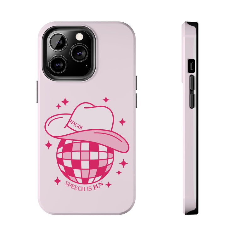 cowboy disco speech is fun iPhone case