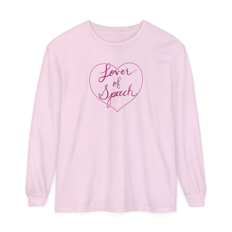 lover of speech comfort colors long sleeve tee