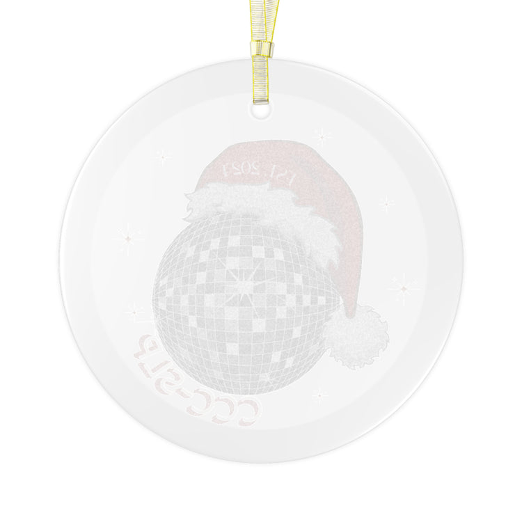 santa disco CCC-SLP est. 2024 glass ornament