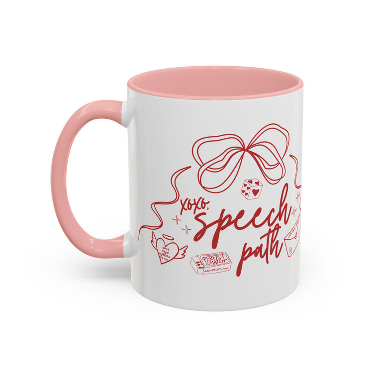 speech path valentine bow two-tone mug 11oz