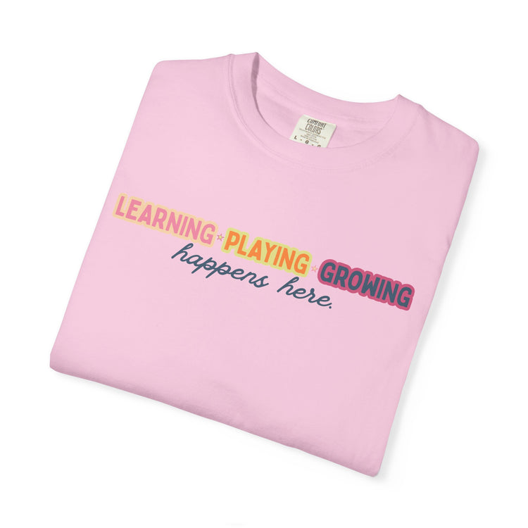 learning playing growing comfort colors tee