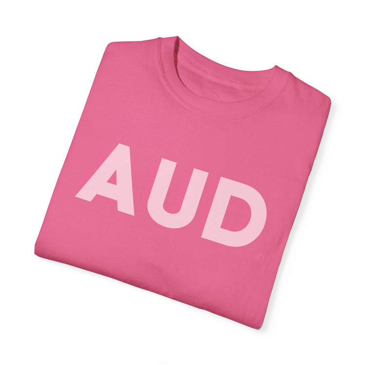 pink AUD audiology comfort colors tee