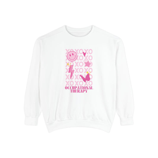 OT xoxo pink comfort colors crewneck