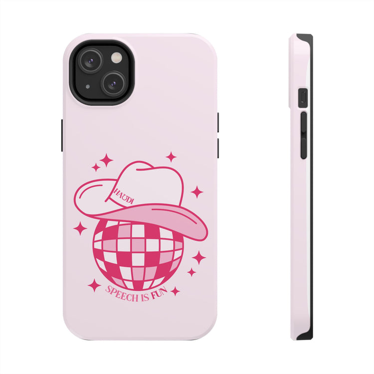 cowboy disco speech is fun iPhone case