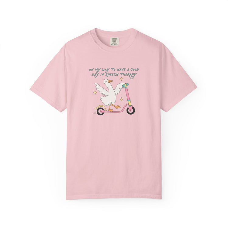on my way to speech goose comfort colors tee