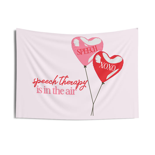 speech is in the air balloons wall tapestry