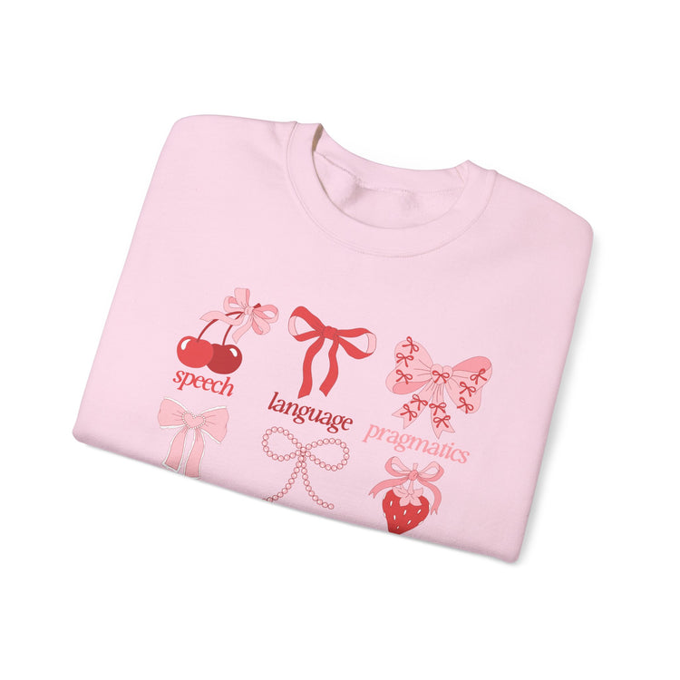 SLP scope pink/red bows crewneck