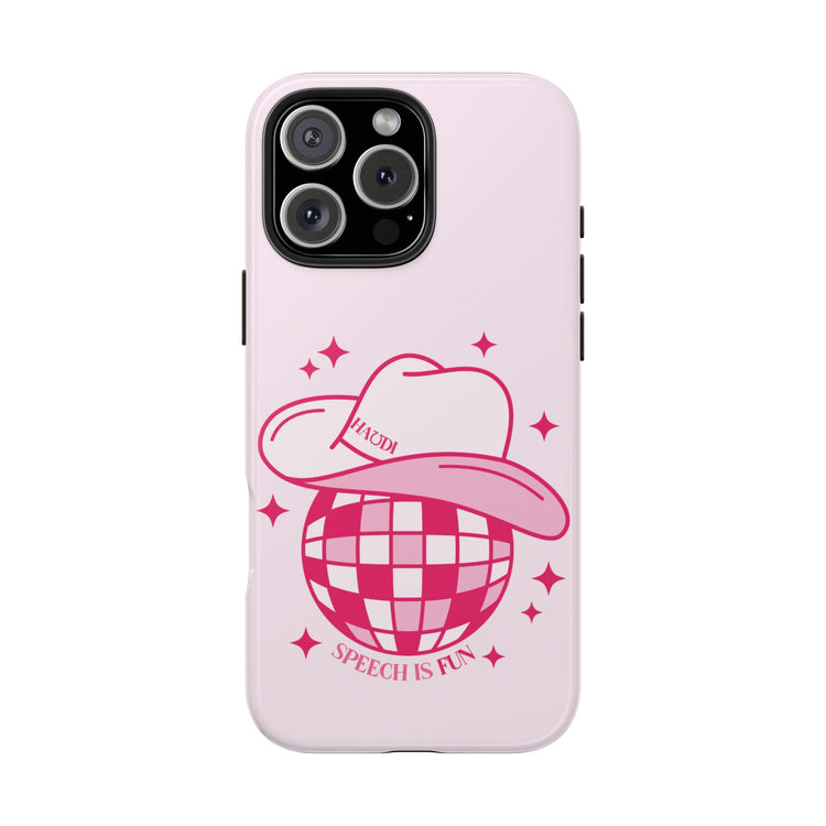 cowboy disco speech is fun iPhone case