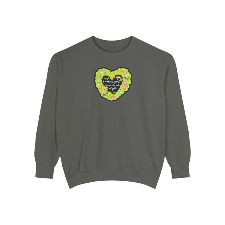 making spirits and fine motor skills bright! comfort colors crewneck