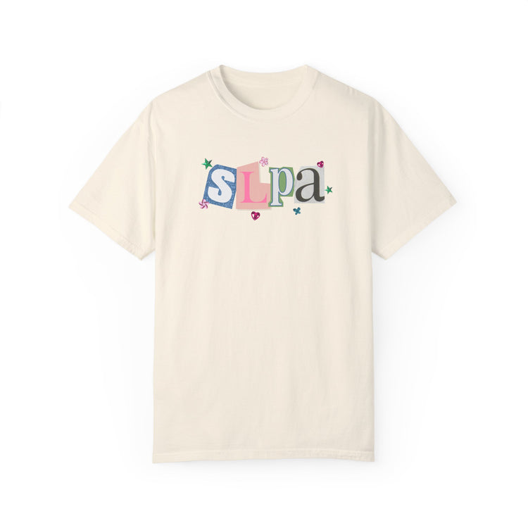 SLPA newspaper gem comfort colors tee