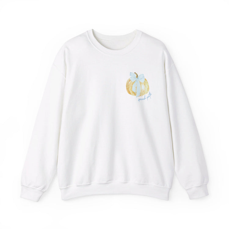 pumpkin bow speech path crewneck