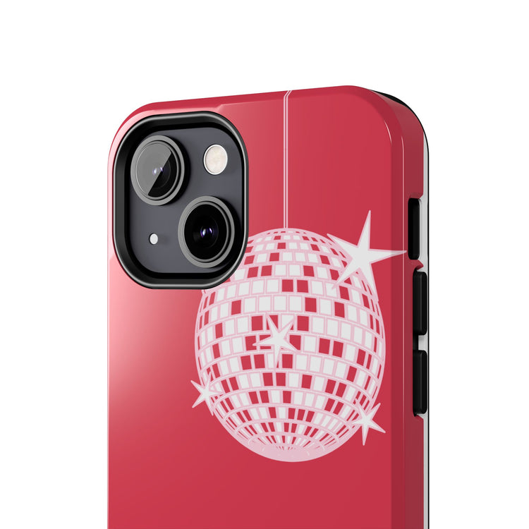 speech path disco ball red iPhone case