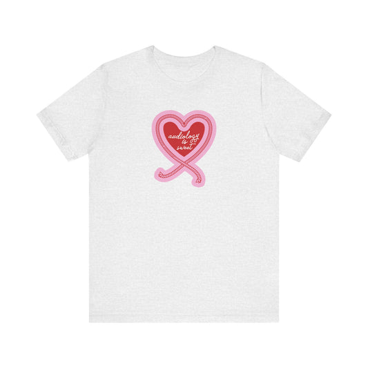 audiology is sweet heart rope short sleeve tee