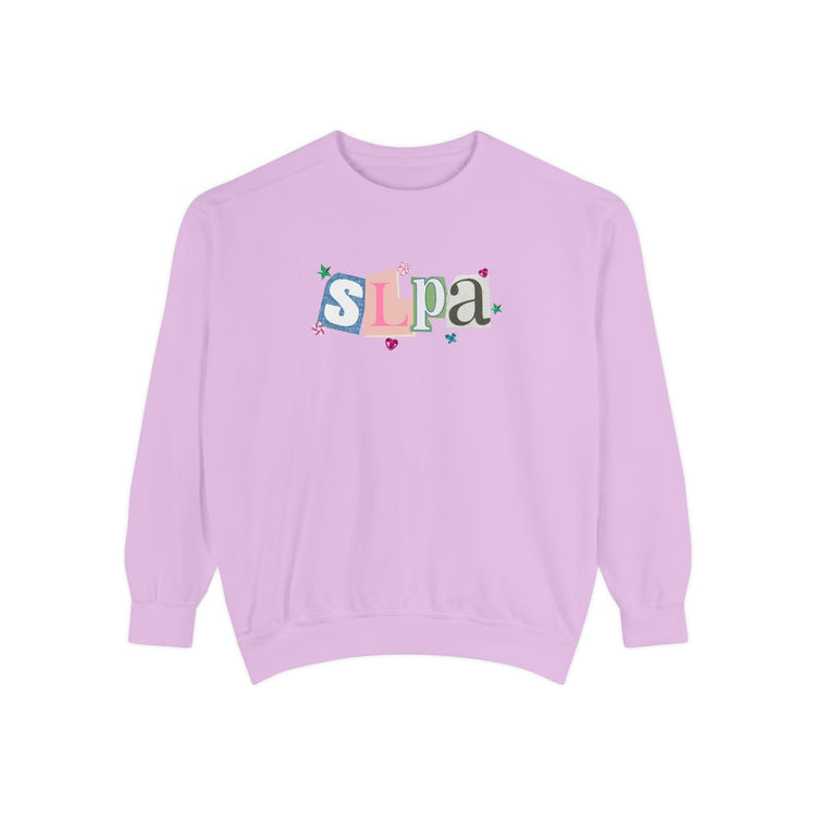 SLPA newspaper gem comfort colors crewneck