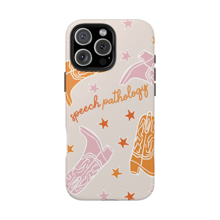 speech pathology boots iPhone case