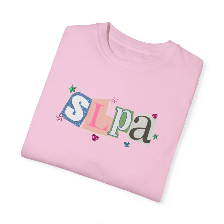 SLPA newspaper gem comfort colors tee