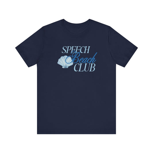 speech beach club shell short sleeve tee