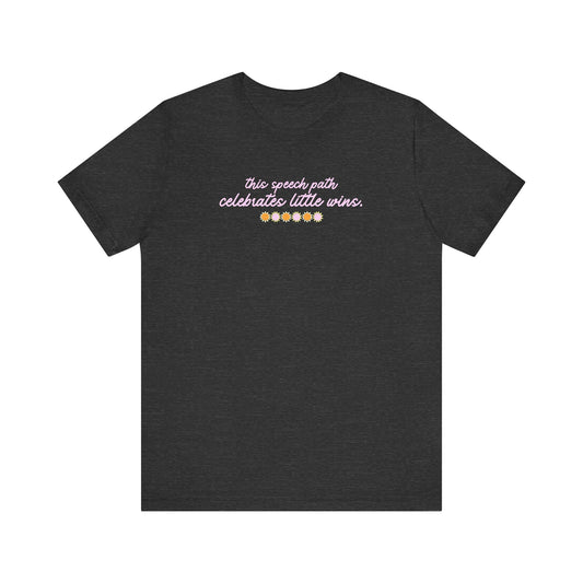 speech path little big wins front/back short sleeve tee