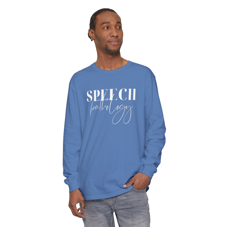 speech pathology comfort colors long sleeve tee