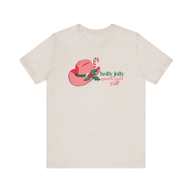 holly jolly speech path y'all! short sleeve tee