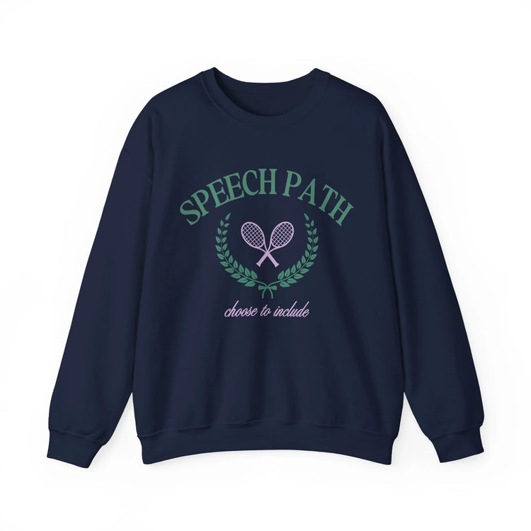 speech path crest tennis crewneck (sample sale)
