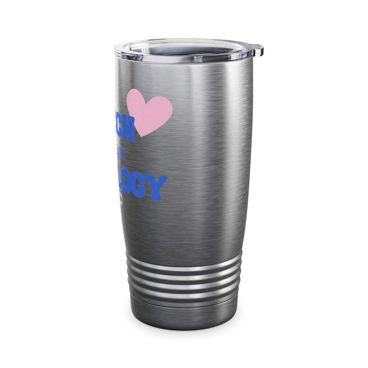 speech language pathology bow + heart  20oz insulated tumbler