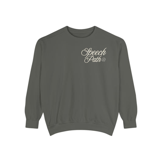 speech path high tides front/back comfort colors crewneck