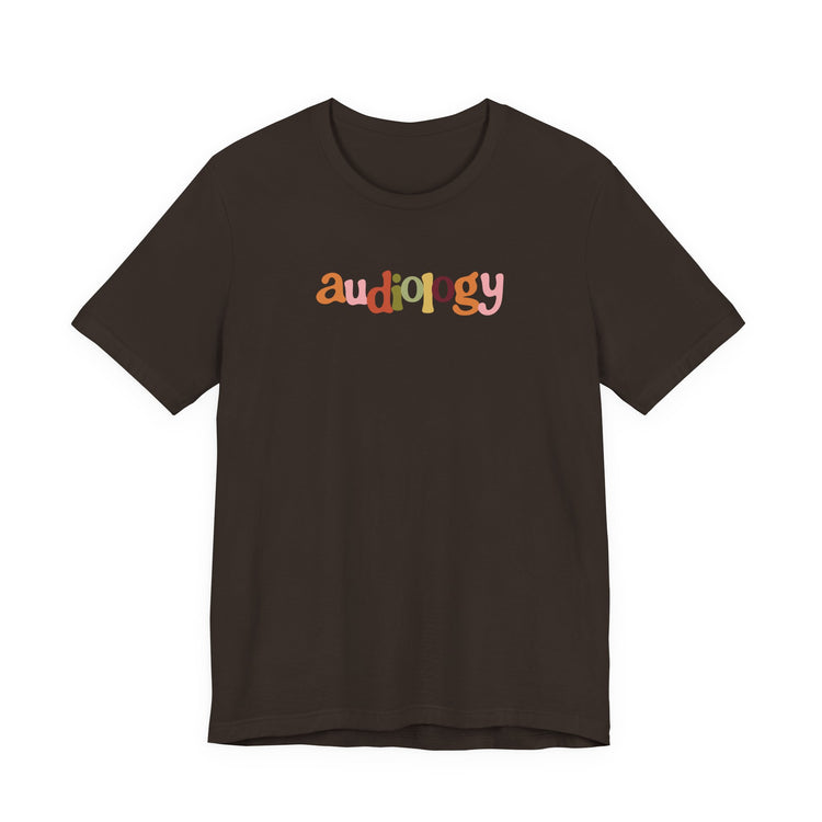 fall audiology short sleeve tee