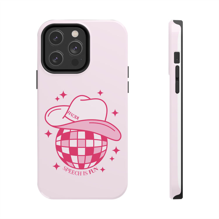 cowboy disco speech is fun iPhone case