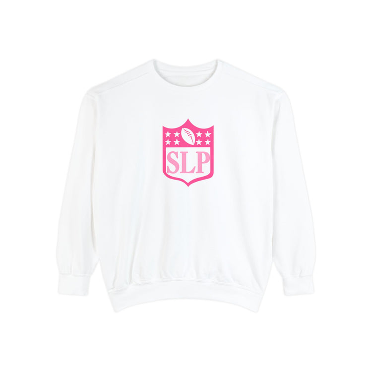 SLP football crest comfort colors crewneck