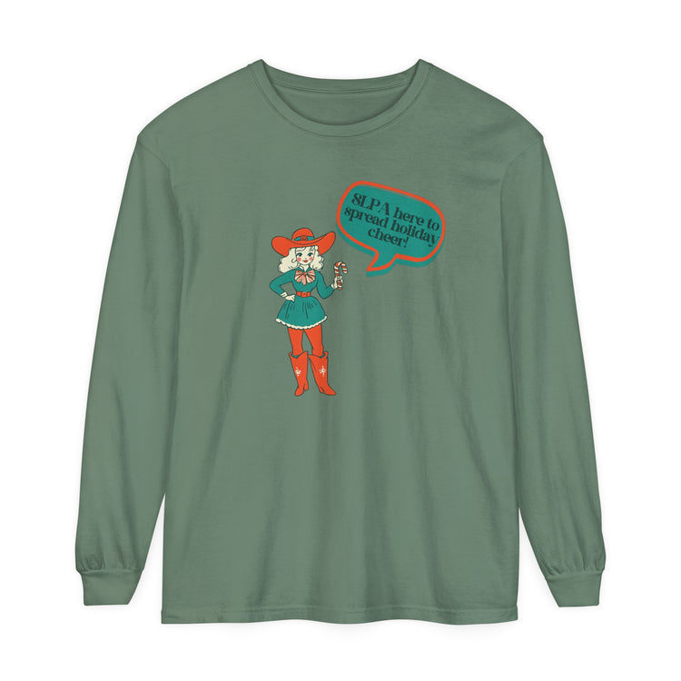 cowgirl SLPA elf comfort colors long sleeve tee