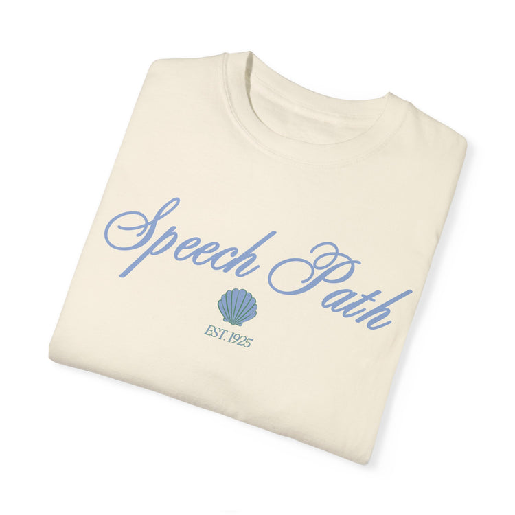 speech path clam comfort colors tee