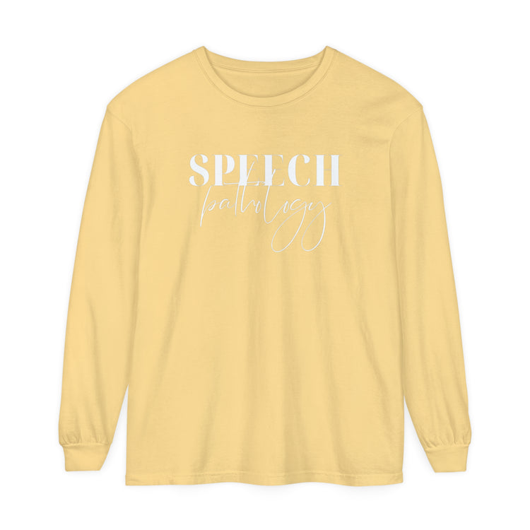 speech pathology comfort colors long sleeve tee