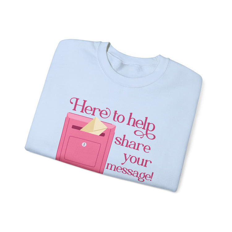 here to help share your message! crewneck
