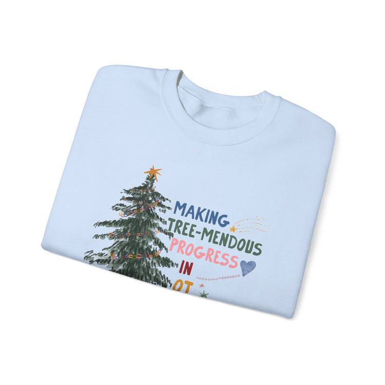 making tree-mendous progress in OT crewneck