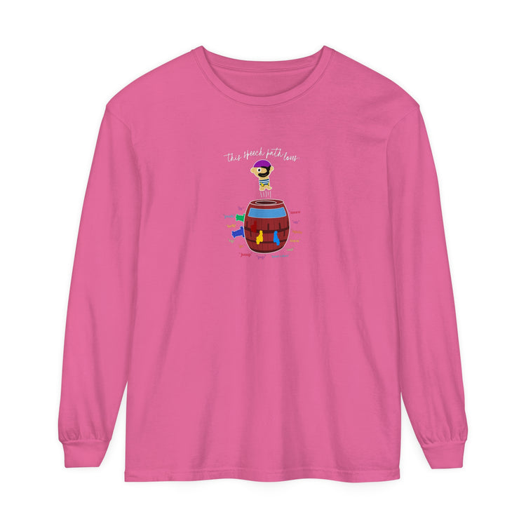 pirate speech path loves comfort colors long sleeve tee