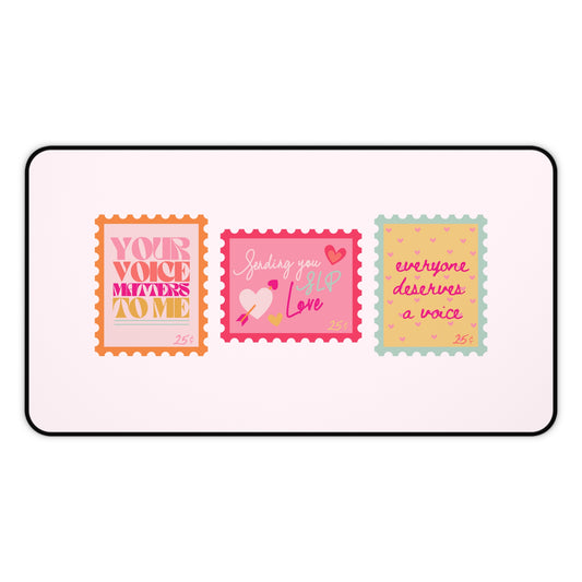 slp love stamps desk mat