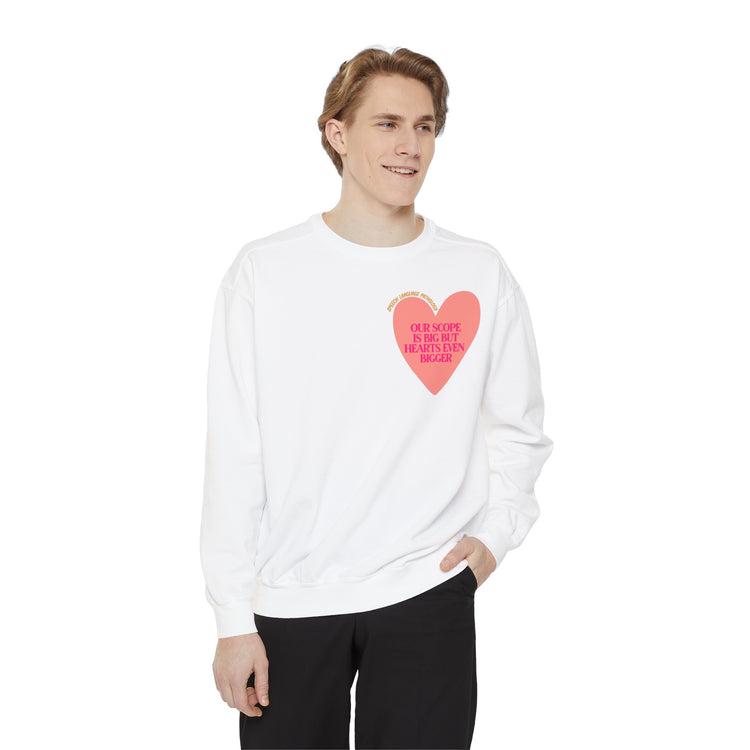 SLP heart scope comfort colors crewneck