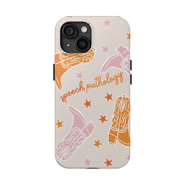 speech pathology boots iPhone case