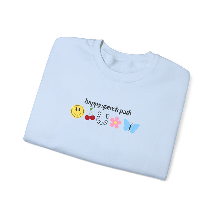 happy speech path crewneck