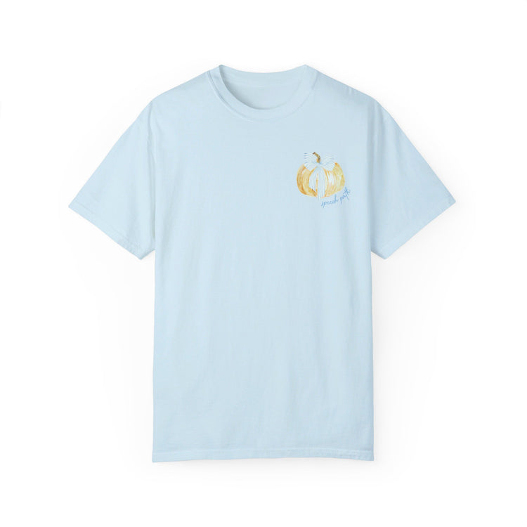 pumpkin speech path comfort colors tee