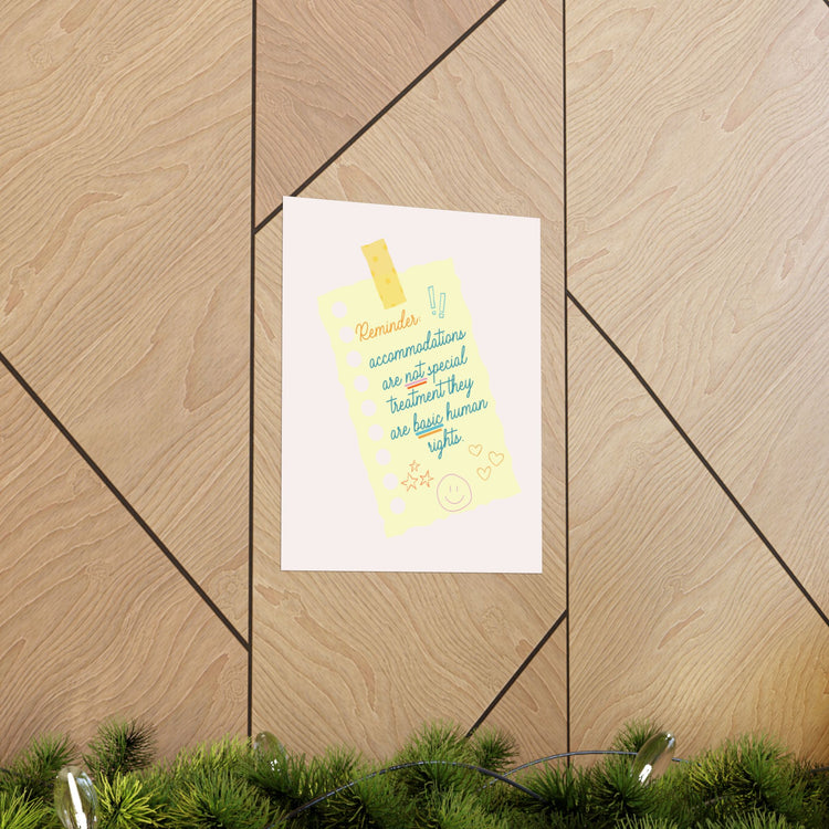 accommodations right wall poster