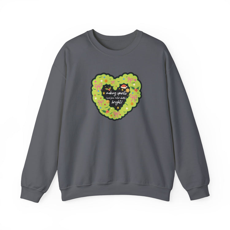 making spirits and fine motor skills bright! crewneck